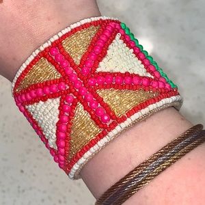 Sam Dupont Colorful Beaded wrist cuff